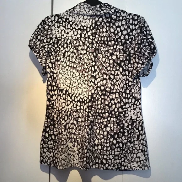 Reitmans Black & White Women’s Short Sleeves Top Size US S - Picture 3 of 15